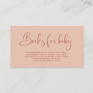 Elegant & Modern Peach Book request card