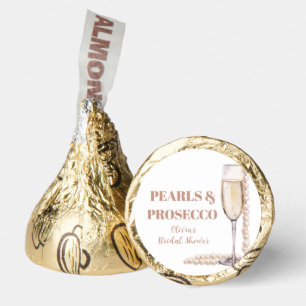 Elegant Modern Pearls and Prosecco Bridal Shower Hershey®'s Kisses®