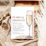 Elegant Modern Pearls and Prosecco Bridal Shower Invitation<br><div class="desc">Elevate the anticipation of the upcoming bridal shower with our Elegant Modern Pearls and Prosecco Bridal Shower Invitation. This sophisticated design seamlessly blends modern elegance with timeless pearls, creating a perfect harmony for the celebration. The invitation features a sleek layout with subtle pearl accents, symbolizing purity and elegance. The addition...</div>