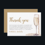 Elegant Modern Pearls and Prosecco Bridal Shower Thank You Card<br><div class="desc">Enhance your post-bridal shower gratitude with our Elegant Modern Pearls and Prosecco Thank You Cards. Crafted with sophistication, these cards exude charm and elegance, perfect for expressing your heartfelt appreciation. Featuring a sleek design adorned with pearls and a hint of bubbly prosecco, they're the ideal way to convey your thanks...</div>