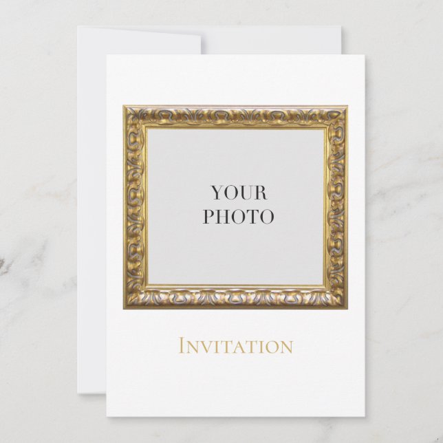 Elegant Modern Personal Photo  Invitation (Front)