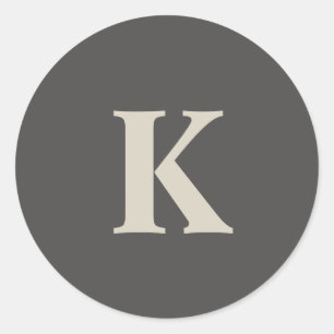 Elegant modern personalized classic round sticker