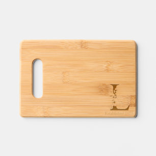 Elegant Modern personalized monogram etched Engraved Cutting Board
