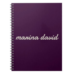 Elegant modern personalized notebook