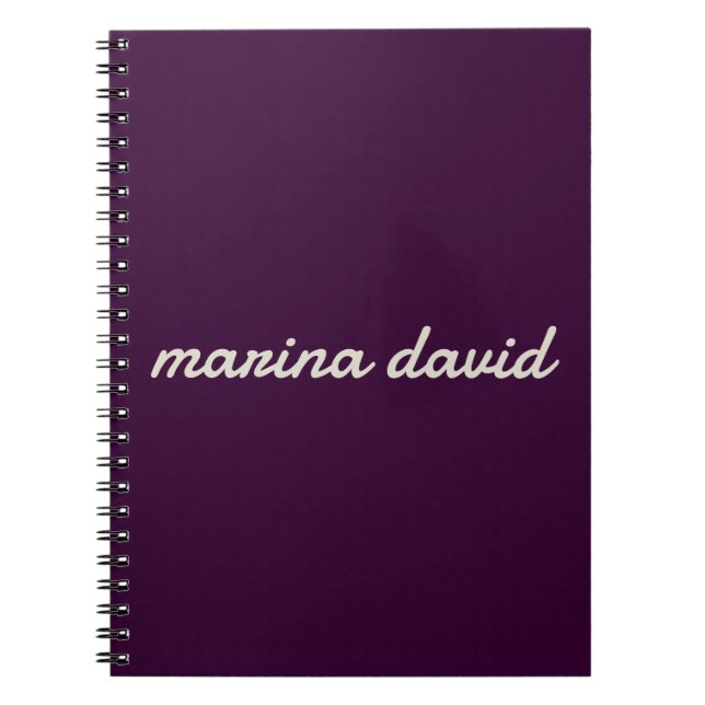 Elegant modern personalized  notebook (Front)