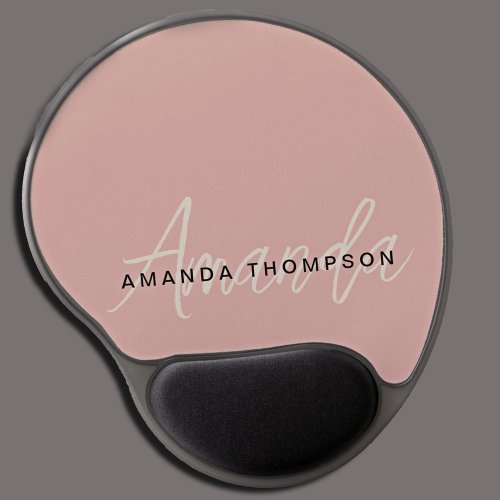 Elegant Modern Personalized With Name Monogram Gel Mouse Pad