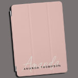 Elegant Modern Personalized With Name Monogram iPad Air Cover<br><div class="desc">Add a touch of preppy elegance to your tech accessories with our Pretty Preppy Pink Elegant Modern Personalized With Name Monogram iPad Air Cover. This meticulously designed cover seamlessly blends modern style with a personalized touch, making it the perfect choice for protecting your iPad Air while showcasing your unique taste....</div>