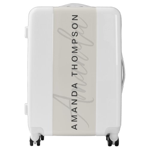 Elegant Modern Personalized With Name Monogram Luggage