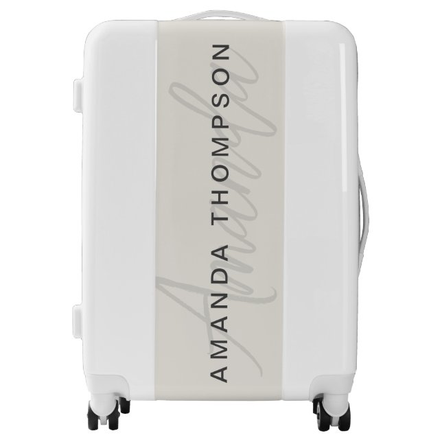 Elegant Modern Personalized With Name Monogram Luggage (Front)