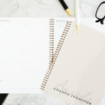 Elegant Modern Personalized With Name Monogram Planner<br><div class="desc">Elevate your planning and organization with our Cream Colored Elegant Modern Personalized With Name Monogram Planner. This meticulously designed planner seamlessly blends modern aesthetics with a personalized touch, making it a sophisticated and practical tool for staying on top of your schedule and tasks. Featuring your name and a monogram, this...</div>