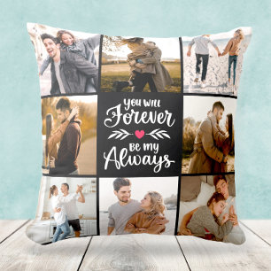 Elegant Modern Photo Collage Gift Throw Pillow