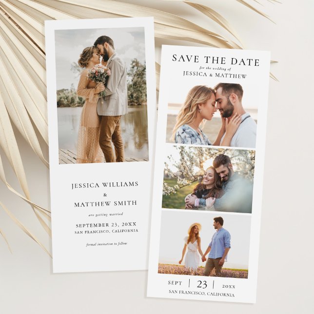 Elegant Modern Photo Collage Wedding Save The Date (Creator Uploaded)
