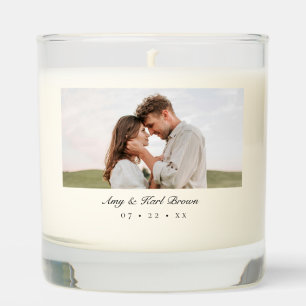 Elegant Modern Photo Couples Scented Candle