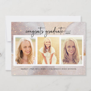 Elegant Modern Photo Graduation Announcement