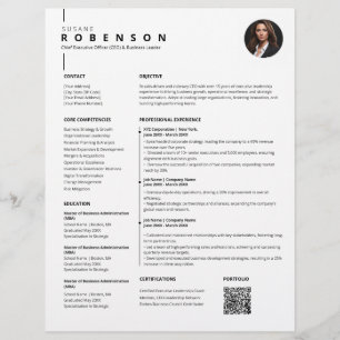Elegant Modern Photo Professional Resume