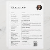 Elegant Modern Photo Professional Resume (Front/Back)
