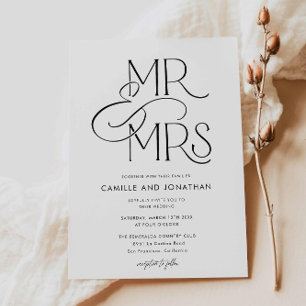 Elegant Modern Photo Wedding Invitation