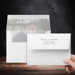 Elegant modern photo wedding return address  envelope<br><div class="desc">Elegant stylish simple minimalist wedding invitation envelope with your custom photo overlay liner and sender return address.</div>