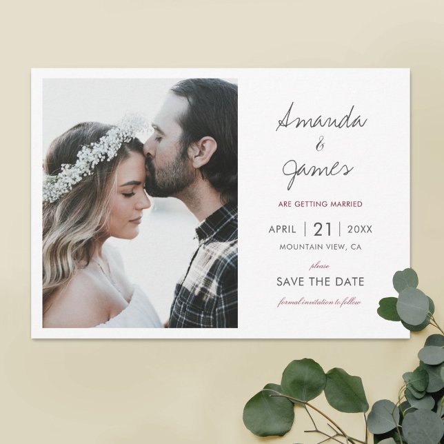 Elegant Modern Photo Wedding Save The Date (Creator Uploaded)