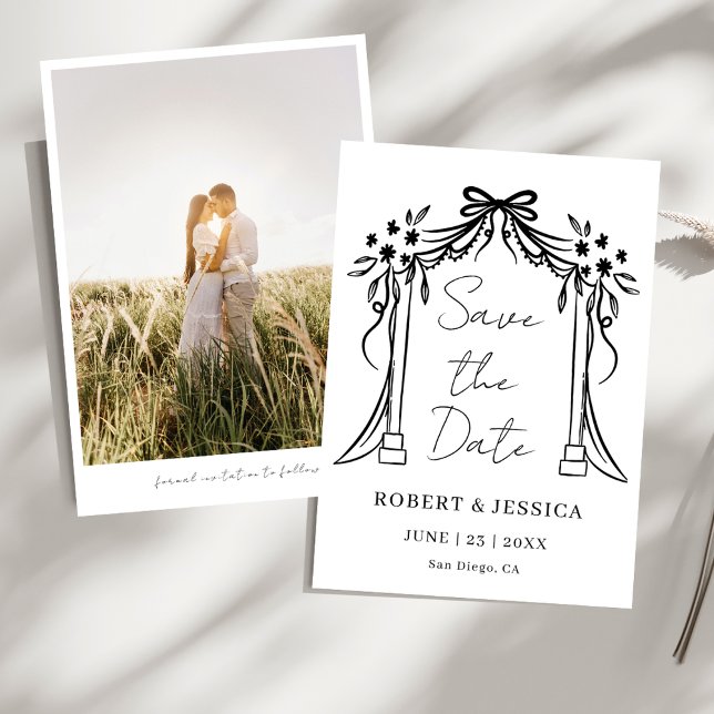 Elegant Modern Photo Wedding Save The Date Invitation (Creator Uploaded)