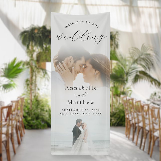 Elegant Modern Photo Wedding Welcome Banner (Creator Uploaded)