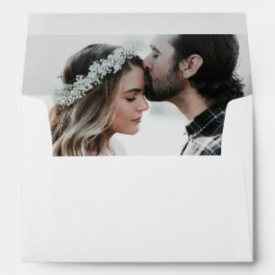 Elegant Modern Photo with Return Address 5x7 Envelope