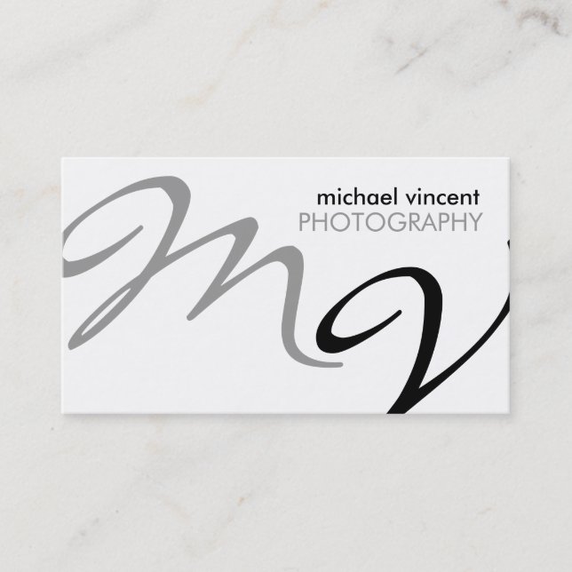 Elegant / Modern Photography Business Card (Front)