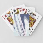 Elegant Modern Pink Blue White Liquid Marble Playing Cards at Zazzle