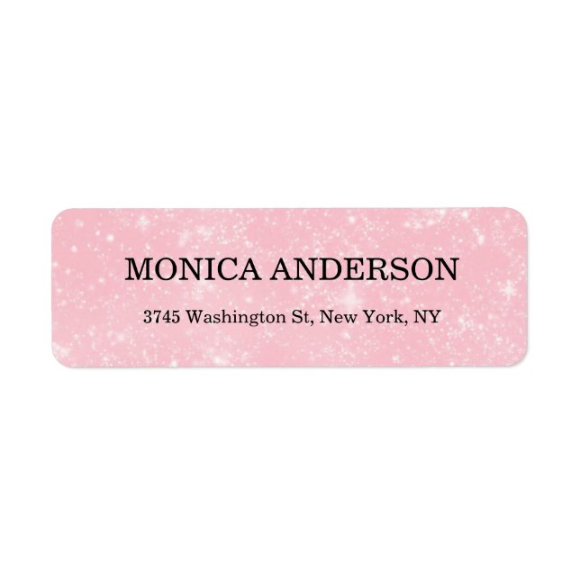 Elegant Modern Pink Creative Plain Professional Label (Front)