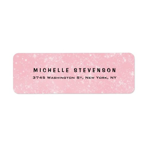 Elegant Modern Pink Feminine Minimalist Personal Label