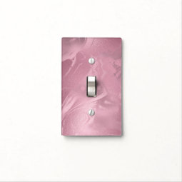 Elegant modern pink rose gold marble look light switch cover | Zazzle