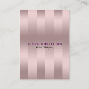 Elegant Modern Pink Tint Vertical Stripes Business Card