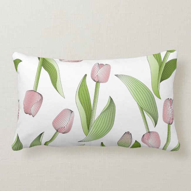 Elegant Modern Pink Tulip Floral Patten