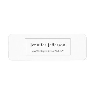Elegant Modern Plain Professional Label