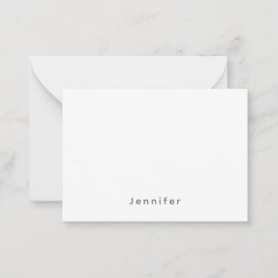 Elegant Modern Plain Professional Own Name Note Card