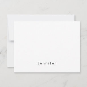 Elegant Modern Plain Professional Own Name Note Card