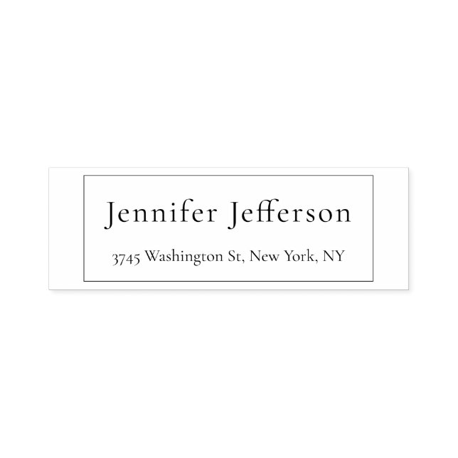 Elegant Modern Plain Professional Self-inking Stamp (Design)