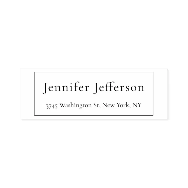 Modern Ink Stamp Design Elegant Modern Plain Professional Self-inking Stamp | Zazzle