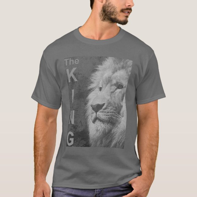 Elegant Modern Pop Art Lion Head Template Mens T-Shirt (Front)