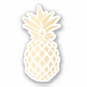 Elegant modern pretty girly gold pineapple sticker