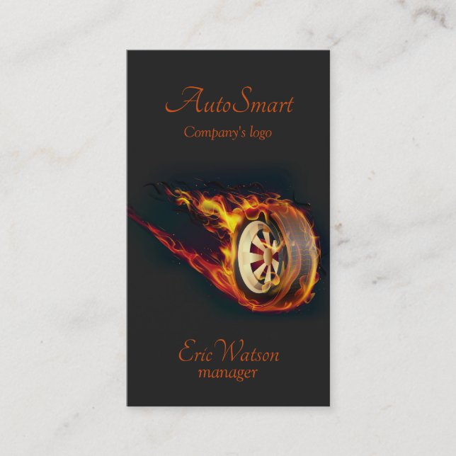 Elegant Modern Professional Automobile Business Card (Front)