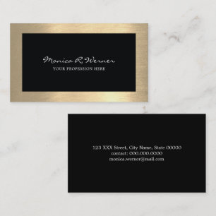 elegant modern professional black business card