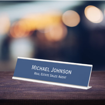 Elegant Modern Professional Business Office Title Desk Name Plate by iCoolCreate at Zazzle