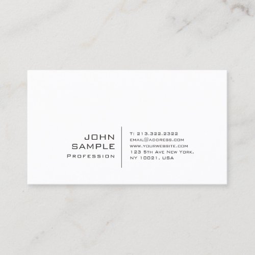 Elegant Modern Professional Creative Simple Plain Business Card
