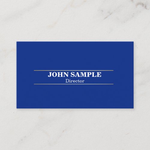 Elegant Modern Professional Design Blue Gold Business Card