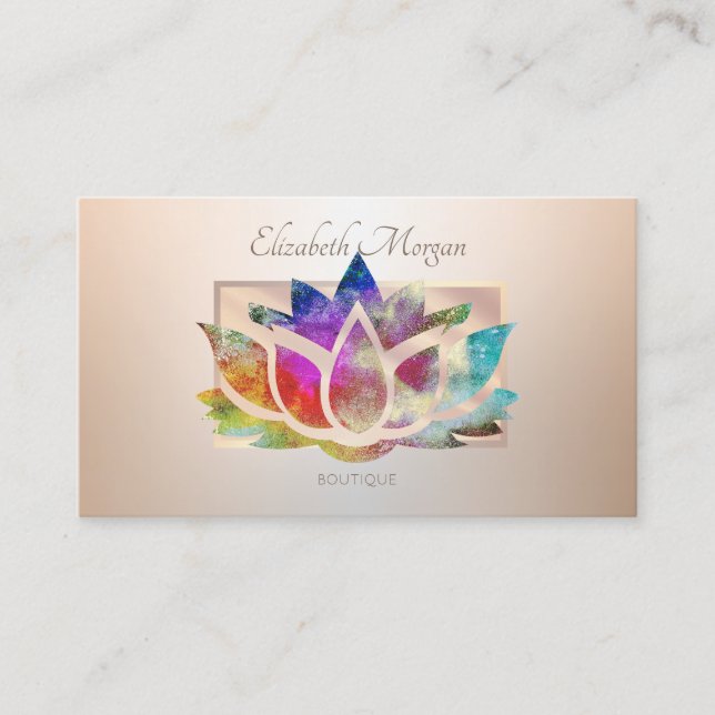 Elegant Modern Professional  Frame,Lotus Business Card (Front)