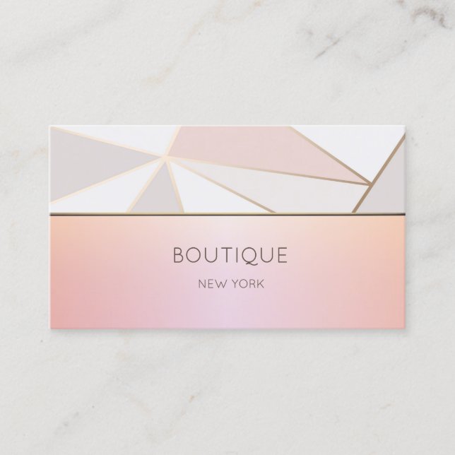 Elegant Modern Professional Geometric Business Card (Front)