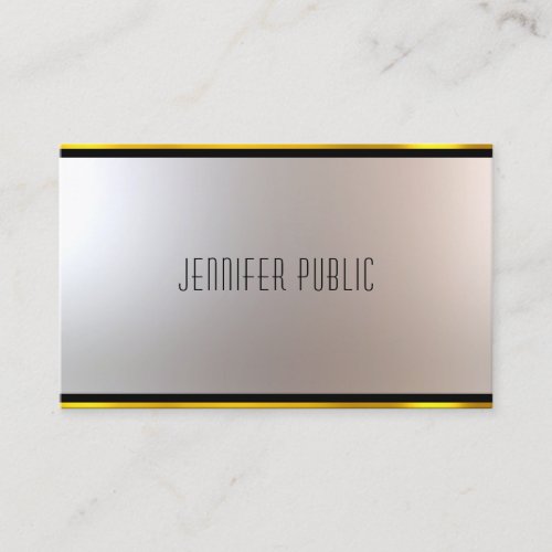 Elegant Modern Professional Glamour Unique Plain Business Card