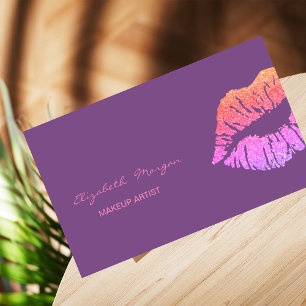 Elegant Modern Professional ,Glitter Lips Business Card