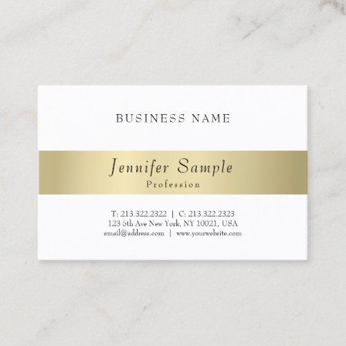 Elegant Modern Professional Gold Look Minimalistic Business Card